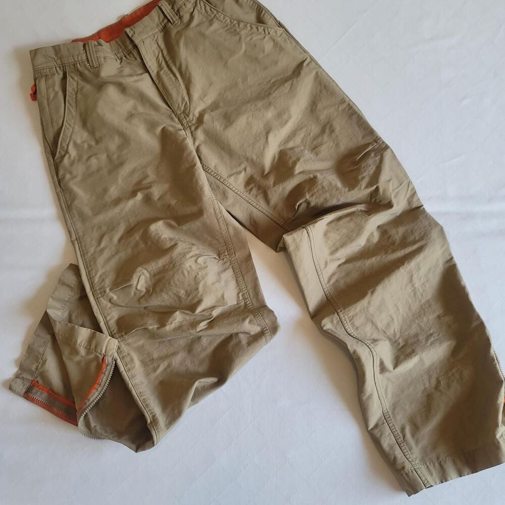 VTG Gap Trousers Chinos Side Zip Pants Beige Tan Men's Size 32 x 34 Gorpcore